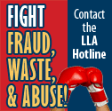 Fight fraud, waste, & abuse by contacting the LLA Hotline